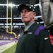 Former Vikings head coach Mike Zimmer took the field ahead of a game between the Steelerslast month.