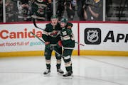 Kirill Kaprizov, left, and Mats Zuccarello found strong chemistry with the Wild this season.