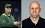 The Vikings completed interviews with Packers offensive coordinator Nathaniel Hackett, left, for their head coach job and Titans player personnel dire