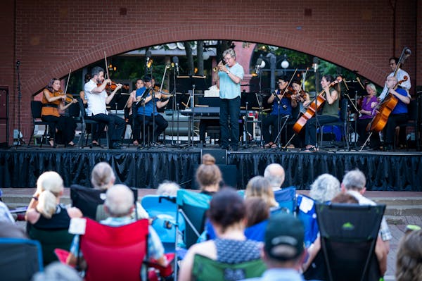 The St. Paul Chamber Orchestra performed for an outdoor crowd last summer at Mears Park in downtown St. Paul. 