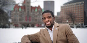 St. Paul Mayor Melvin Carter, shown in downtown’s Rice Park, explained new pandemic measures and how he plans to follow through on rent control.