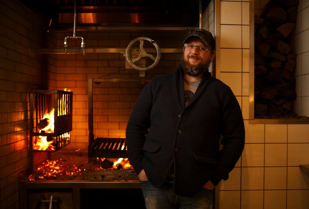 Chef/owner Erick Harcey in the kitchen of his Upton 43, the Star Tribune's 2016 Restaurant of the Year. 