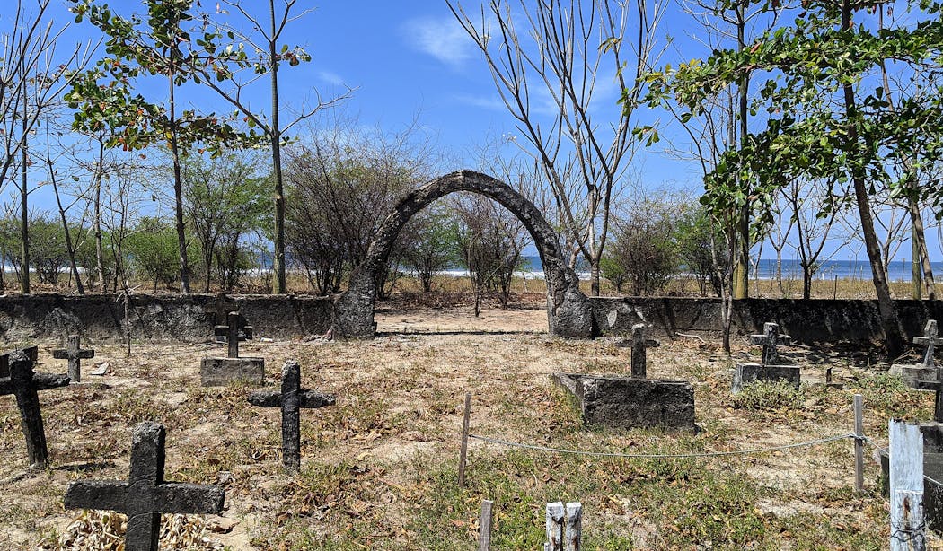A cemetery near Playa Guiones is the resting place for early settlers.