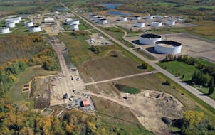 Enbridge says it has fixed the aquifer it ruptured near Clearbrook, Minn., during construction of the Line 3 oil pipeline. This photo from September 2