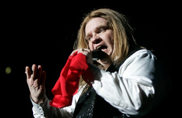 FILE - Rock star Meat Loaf appears on stage during the first concert of his tour through Germany in Hamburg, northern Germany, Tuesday, June 12, 2007.