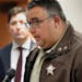 Hennepin County Sheriff Dave Hutchinson speaks at a news conference in 2019. He is facing an increasing number of calls to resign as details emerge ab