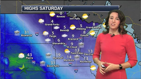 Morning forecast: 13, windy with more snow on the way
