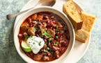 The slightly sweet taste of lamb is a good match for earthy beans in this lamb chili.