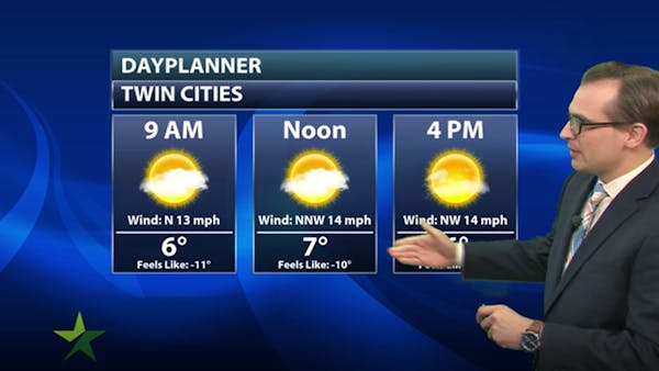 Afternoon forecast: Clear and cold, wind chill advisory later tonight