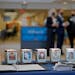 Candles with photos of the Hernandez Pinto family were displayed during funeral services at Lutheran Church of the Good Shepherd in Moorhead on Jan. 1
