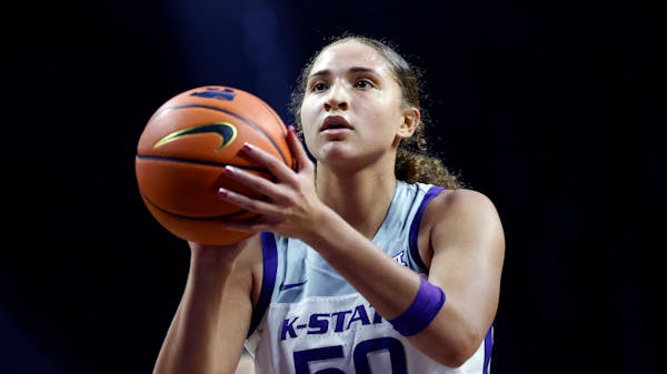 Kansas State’s record-breaking center Ayoka Lee played high school ball in Byron, located a few miles west of Rochester.