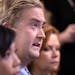 Fox News White House correspondent Peter Doocy asks a question at a White House briefing in Washington, July 26, 2021. In a hot-mic moment that may en