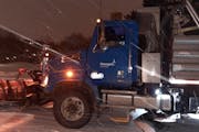 Gunshots fired at a Minneapolis snowplow on Sunday, Jan. 23, hit a hydraulic line and three tires, a police spokesman said.   