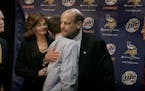 Brad Childress was surrounded by family when he was introduced as the new Vikings head coach in 2006.