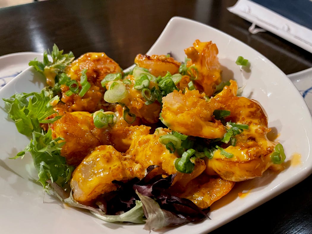 Crispy, creamy and just a little bit spicy: the rock shrimp at Yumi.