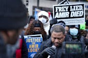 Amir Locke’s father, Andre Locke, spoke about the deep sorrow he felt reading the police department’s initial statement about the shooting, in whi