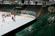 Breakaway Academy fifth-graders practiced at Edina’s Braemar Arena. The Legislature gave Edina permission to ask voters for a half-cent sales tax to