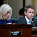 Reps. Liz Cheney, R-Wyo., and Adam Kinzinger, R-Ill., take part in a hearing of the congressional committee investigating the Jan. 6, 2021, attack on 