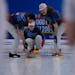 John Shuster directed his teammates after throwing a rock during the United State men’s curling opener against the Russian Olympic Committee at the 