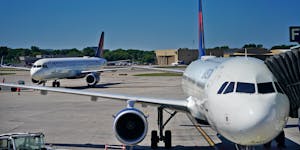 Delta Airlines planes at Minneapolis-St. Paul International Airport last year.