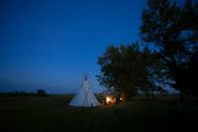 The tipis at Blue Mounds State Park in Luverne.