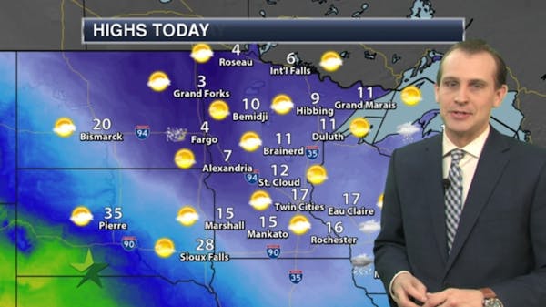 Afternoon forecast: Sunny, cold; high 17