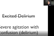 A screenshot from a training video shows that although Minneapolis police no longer use the term “excited delirium,” it’s still included in trai