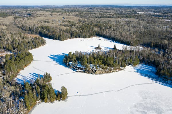 The site of the proposed Twin Metals copper-nickel mine hugs the shoreline of Birch Lake, which drains into the Boundary Waters Canoe Area Wilderness.