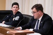 Mendota Heights Police Chief Kelly McCarthy, chair of the POST board, and board Executive Director Erik Misselt testified in 2020 at a legislative hea