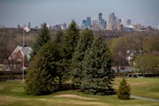 A view of downtown Minneapolis is one of the many features at St. Paul’s Town and Country Club golf course.