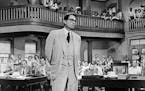 Gregory Peck starred as attorney Atticus Finch in the 1962 movie adaptation of “To Kill a Mockingbird.” 