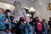 Michelle Gross, founder of Communities United Against Police Brutality, spoke at a Feb. 4 news conference by Communities United Against Police Brutali