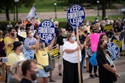 About 250 people gathered at the State Capitol in St. Paul last September to show support for abortion rights and protest Texas’ ban on abortions af