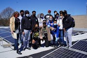 North High School students visited their rooftop solar garden that will soon provide power to the school and the north Minneapolis neighborhood.