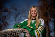 Edina’s Vivian Jungels, who was named Ms. Hockey on Sunday, is the Hornets’ career leader in assists (124) and points by a defenseman (177).