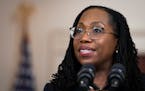 Judge Ketanji Brown Jackson spoke after President Joe Biden introduced her as his nomination to the Supreme Court on Friday, Feb. 25, 2022.
