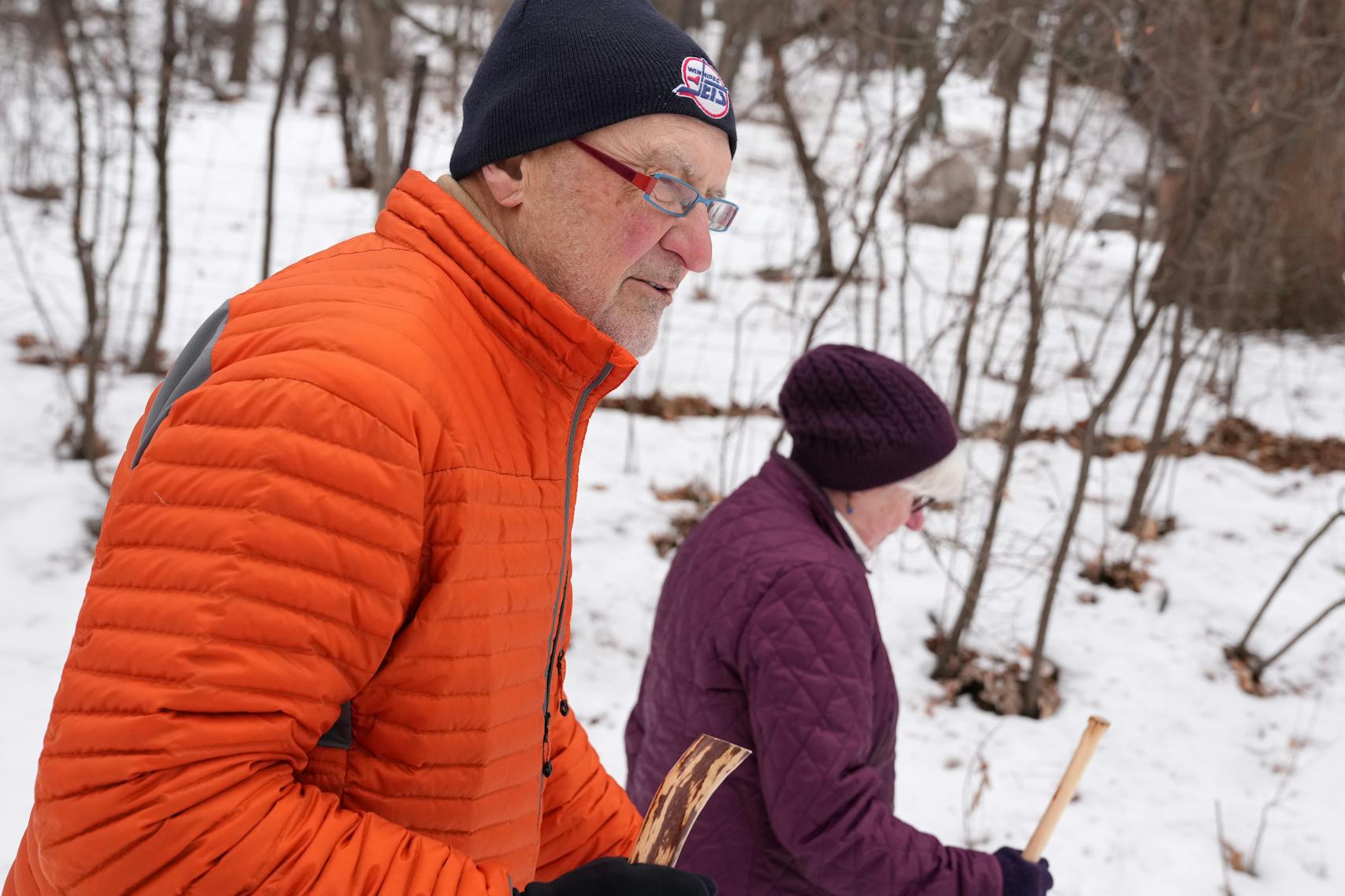 Dr. Richard Palahniuk was Minnesota’s first identified COVID-19 case two years ago. He eventually recovered, here walking with his wife, Patti, in Vadnais Heights.
