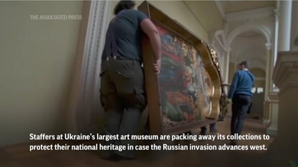 At Ukraine's art museum, a race to protect heritage