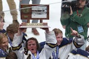 Hermantown’s Ty Hanson hoisted a trophy the Hawks will be criticized for winning.