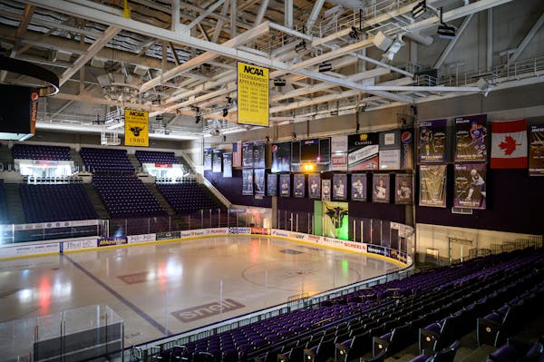 Minnesota State Mankato has a lot of hockey banners hanging in its arena, but Saturday the Mavericks won their first NCAA Division II title in women�