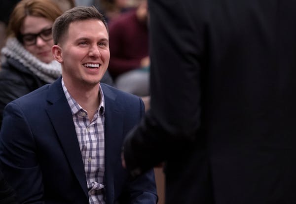 Minneapolis School Board member Josh Pauly, pictured in January 2019, said he is resigning. 