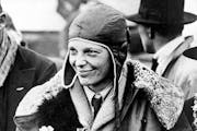 Amelia Earhart posed for photos in Southampton, England, after her transatlantic flight on the “Friendship” from Burry Point, Wales, June 26, 1928