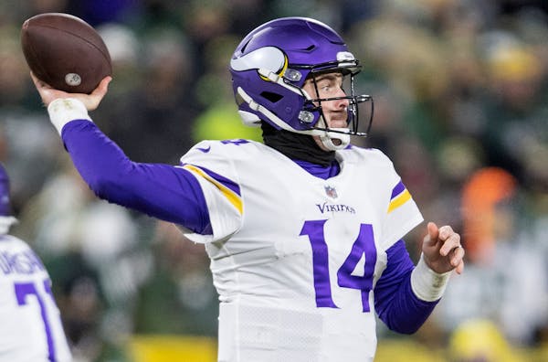 Vikings quarterback Sean Mannion started against Green Bay in January after Kirk Cousins tested positive for COVID-19.