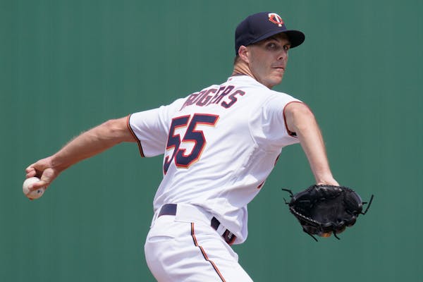 Taylor Rogers delivered a pitch for the Twins against the Rays on Sunday in Fort Myers, Fla.