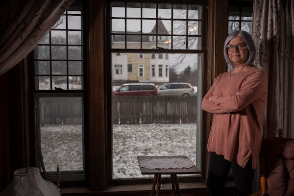 Cathleen Pennaz lives at ground zero for the Hwy. 10 construction project and will lose a small portion of her yard, close to Ferry Street in Anoka,  