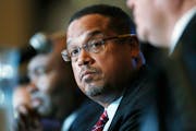 Minnesota Attorney General Keith Ellison, shown in a file photo, told lawmakers this week that settlement purchasing companies hound people with solic