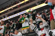 Minnesota Wild fans celebrated during last year’s playoffs.