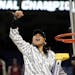 South Carolina women’s basketball coach Dawn Staley celebrated her team’s return trip to the Final Four after defeating Creighton on Sunday in Gre