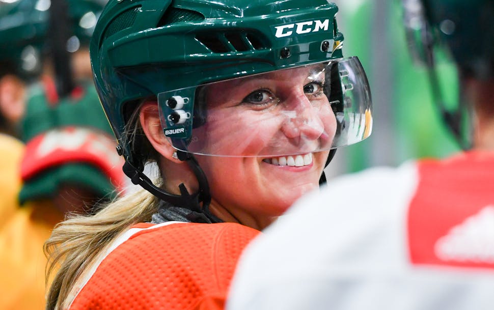 Krissy Wendell-Pohl practiced with the Wild in 2017