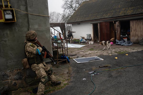 Remnants of fighting left behind in Ukraine